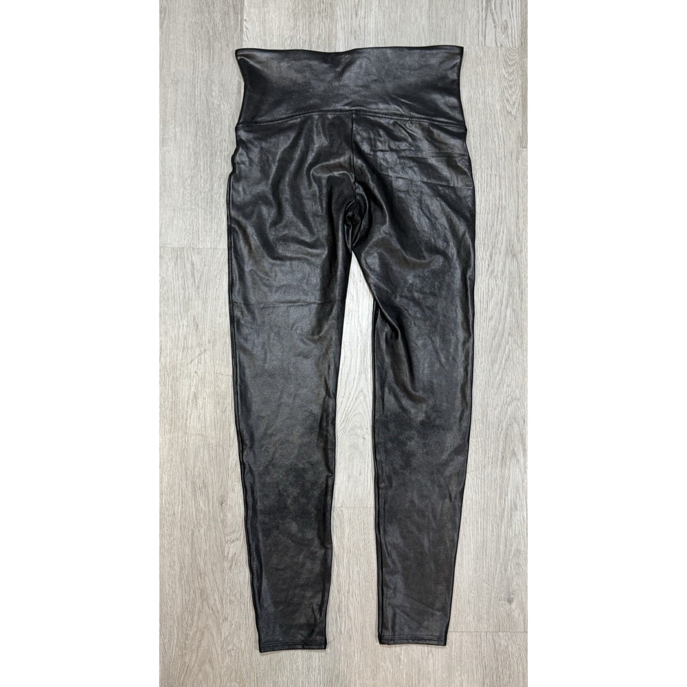 Spanx Faux Leather Leggings Women Size XL Black High Waisted Tummy Control NWT - Picture 11 of 11